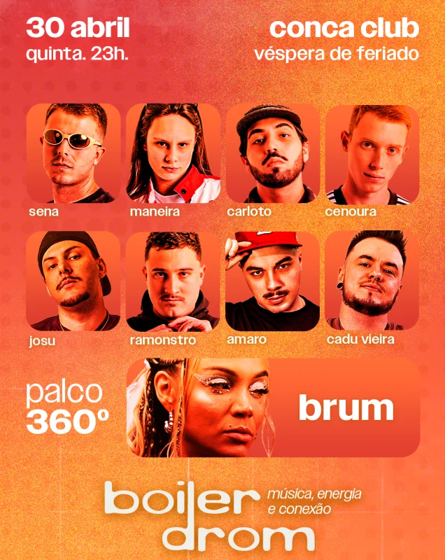 BOILER DROM ✦ PALCO 360° ✦ DJ BRUM + CASTING DROM